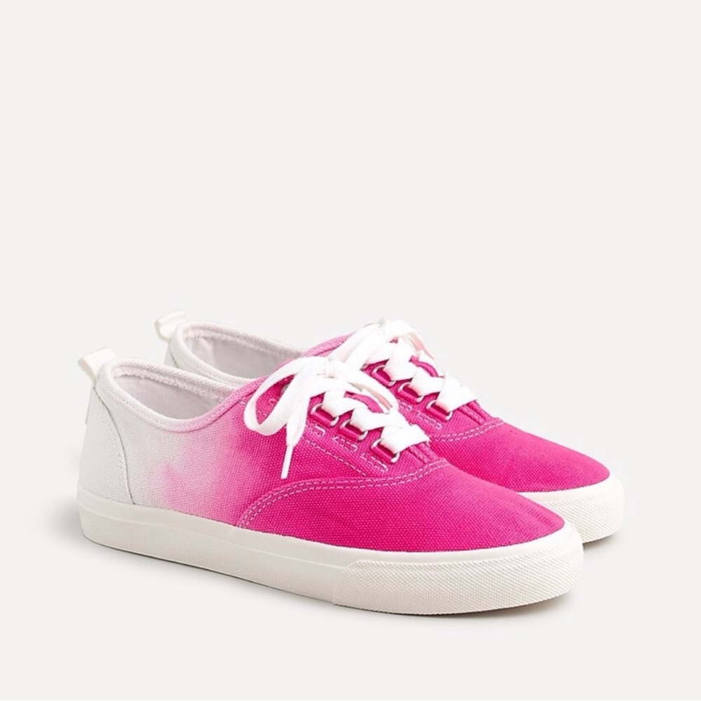 NWOT J. Crew Harbor Sneaker in Dip-Dye, Soft Fuschia